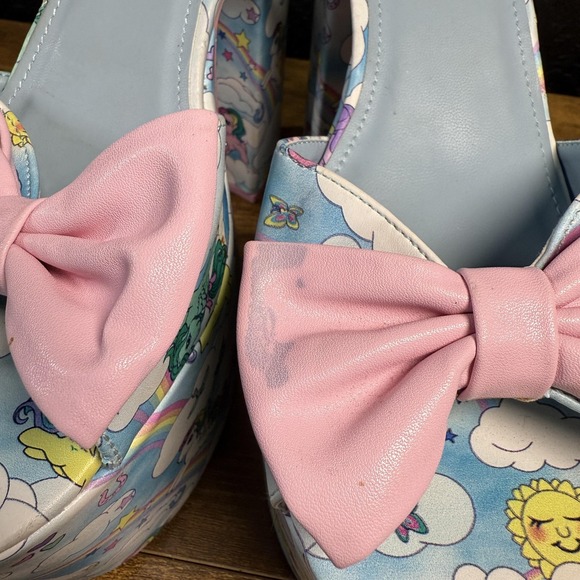 Dolls Kill My Little Pony Shoes Womens Size 9 Blue Pink Platform Sandal Heels - Picture 5 of 11